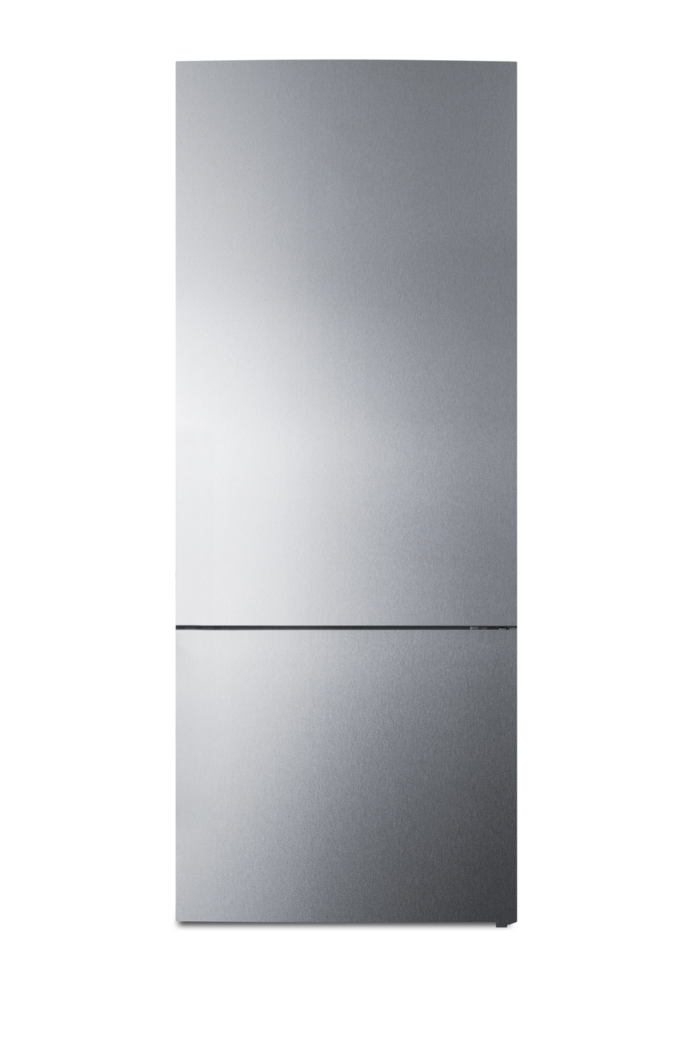 Frost-free ENERGY STAR certified bottom freezer refrigerator in stainless steel with digital controls and a counter depth fit